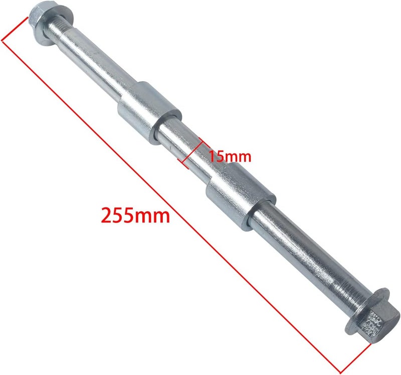 sthus 15mm 255mm Rear Wheel Axle With Spacers For Chinese 110cc 125cc 140cc 150cc 160cc Motorcycle Moped Scooter Quad Dirt Pit Bike - Image 2